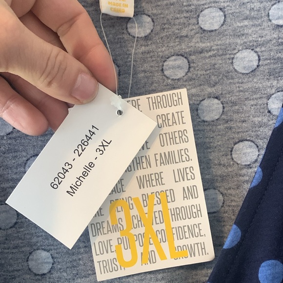 Brand new Lularoe navy blue polka dot true wrap midi dress 😍😍😍 - Picture 5 of 12